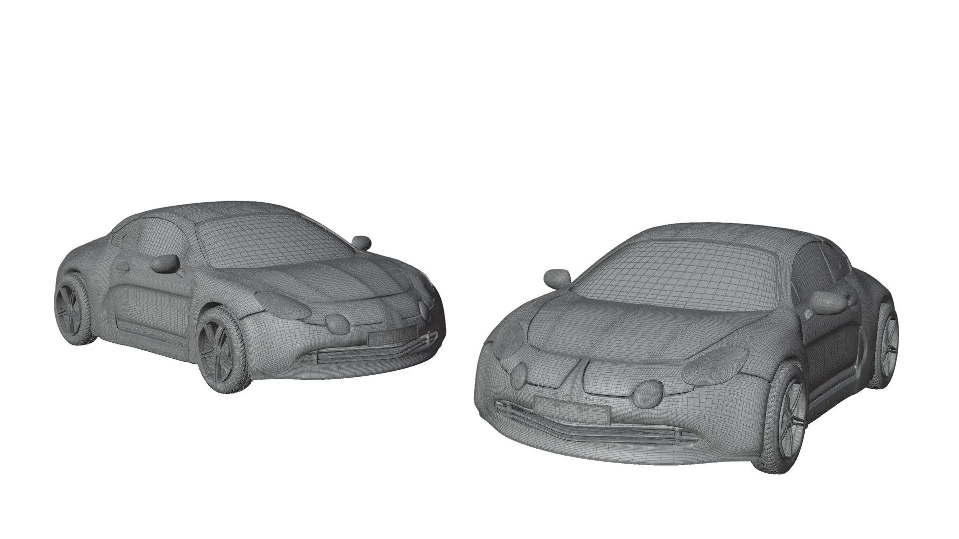 Wireframe Renault wireframe voiture 3d alpine A110