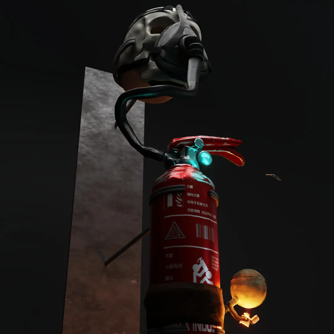 Concept 3D bong artisanal sf science fiction